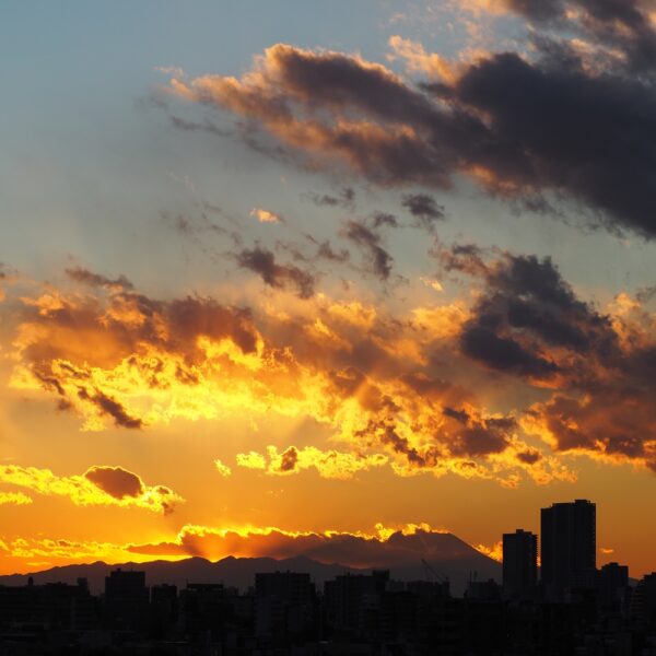 田端からの夕焼け21.01.08